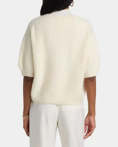 Lisa Yang Juniper Short-Sleeve Cashmere Sweater | Thumbnail 3