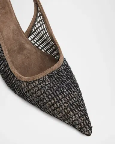 Brunello Cucinelli 55mm Monili Suede-Trimmed Slingback Pumps | Thumbnail 5 Brunello Cucinelli 55mm Monili Suede-Trimmed Slingback Pumps | Thumbnail 5