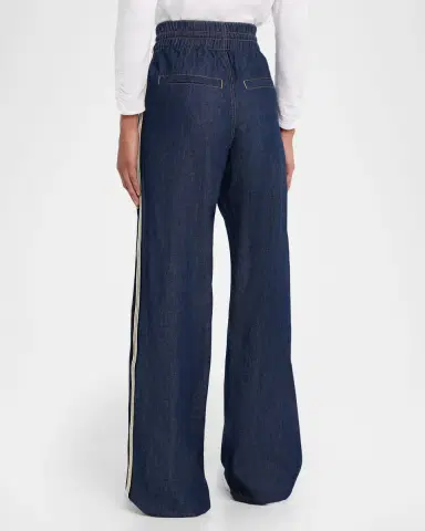 Veronica Beard Taylor Wide-Leg Track Jeans | Thumbnail 3