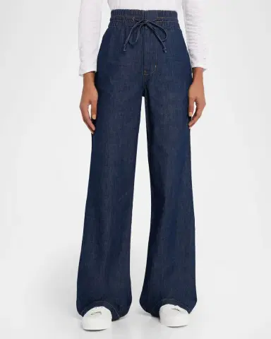 Veronica Beard Taylor Wide-Leg Track Jeans | Thumbnail 4