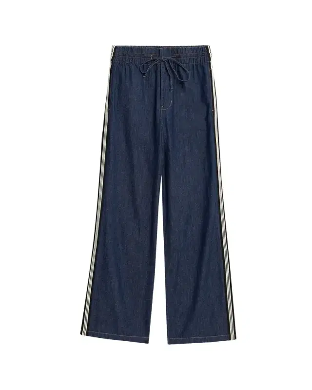 Veronica Beard Taylor Wide-Leg Track Jeans