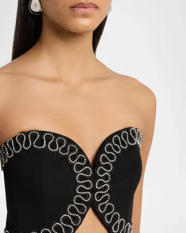 Rebecca Vallance Nyx Strapless Diamante-Trim Column Gown | Thumbnail 5 Rebecca Vallance Nyx Strapless Diamante-Trim Column Gown | Thumbnail 5