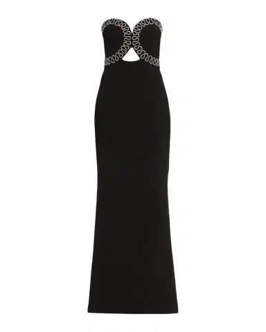 Rebecca Vallance Nyx Strapless Diamante-Trim Column Gown | Thumbnail 1 Rebecca Vallance Nyx Strapless Diamante-Trim Column Gown | Thumbnail 1