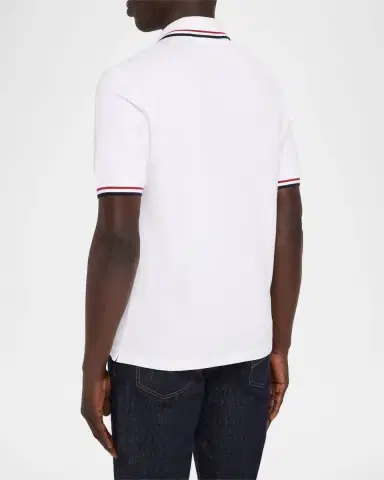 Brunello Cucinelli Men's Striped Cotton Polo Shirt | Thumbnail 3 Brunello Cucinelli Men's Striped Cotton Polo Shirt | Thumbnail 3