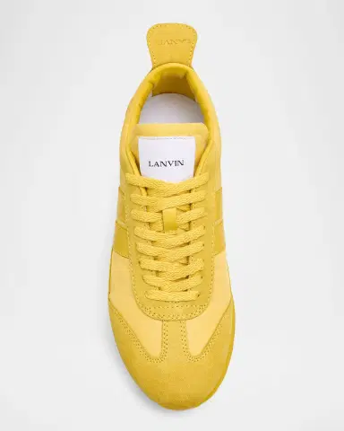 Lanvin Men's Nylon & Suede Low-Top Sneakers | Thumbnail 4
