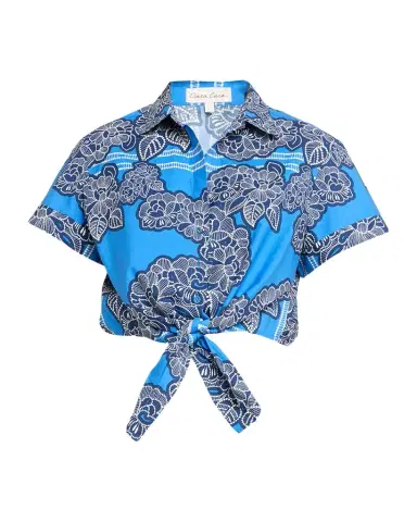 Cara Cara Asbury Tie-Front Cotton Button-Front Top | Thumbnail 1