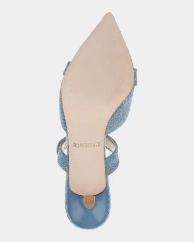 L 'AGENCE 50mm Gialliane Denim Kitten-Heel Mules | Thumbnail 5 L 'AGENCE 50mm Gialliane Denim Kitten-Heel Mules | Thumbnail 5