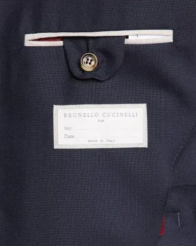 Brunello Cucinelli Men 's Virgin Wool Double-Breasted Jacket | Thumbnail 6 Brunello Cucinelli Men 's Virgin Wool Double-Breasted Jacket | Thumbnail 6