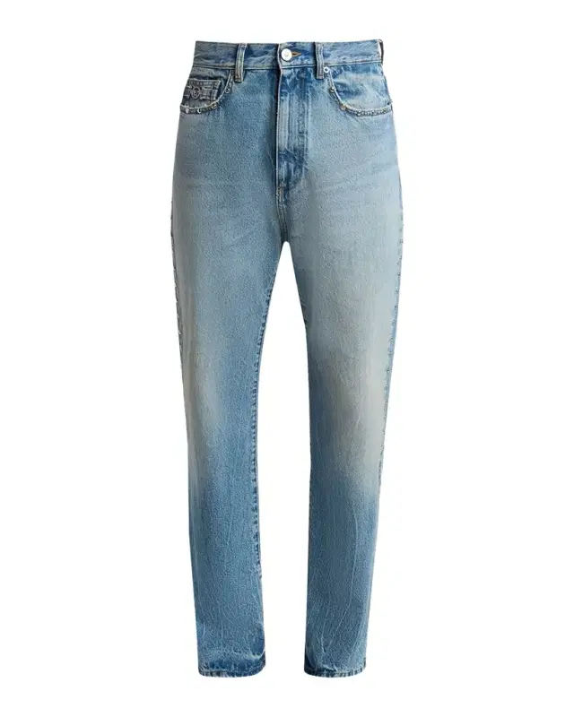 Men 's Studded Slim-Fit Medusa Jeans
