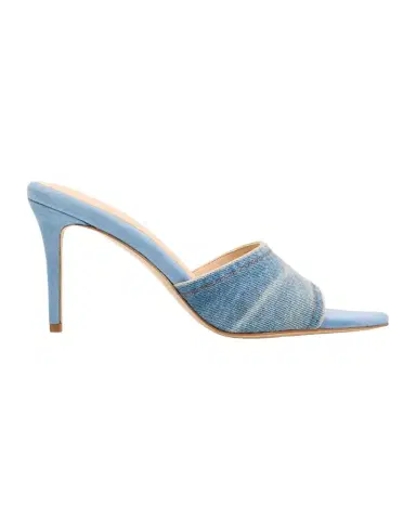 L'Agence 85mm Lolita Denim Mules | Thumbnail 1