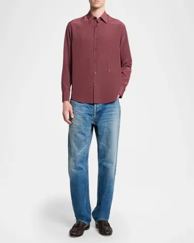 Saint Laurent Men's Le Loafer Creased Leather Mules | Thumbnail 3 Saint Laurent Men's Le Loafer Creased Leather Mules | Thumbnail 3