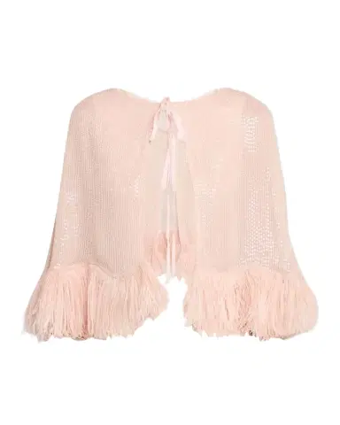 Carolyn Rowan Feather-Hem Beaded Silk Chiffon Cape | Thumbnail 1