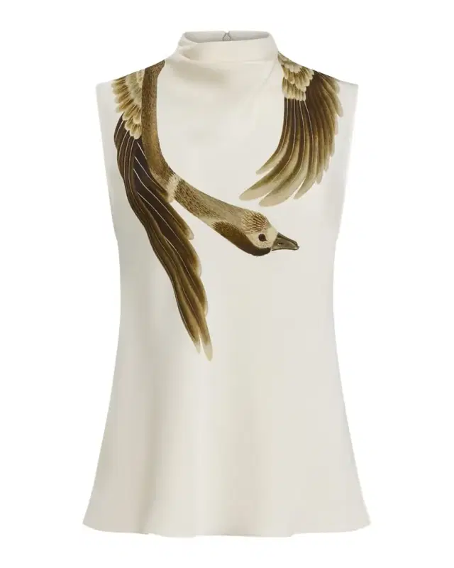 Arlie Draped Mock-Neck Top