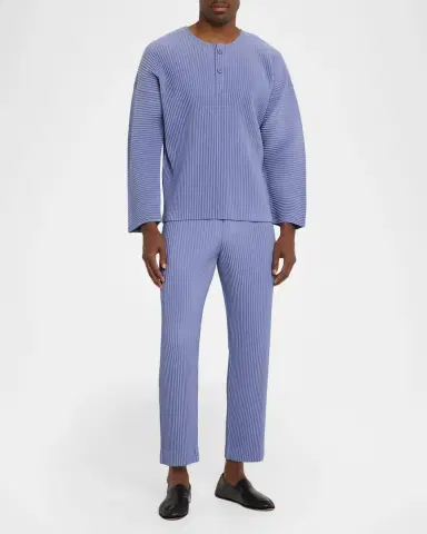 Homme Plissé Issey Miyake Men 's Monthly Colors Pleated Long-Sleeve Shirt | Thumbnail 2 Homme Plissé Issey Miyake Men 's Monthly Colors Pleated Long-Sleeve Shirt | Thumbnail 2