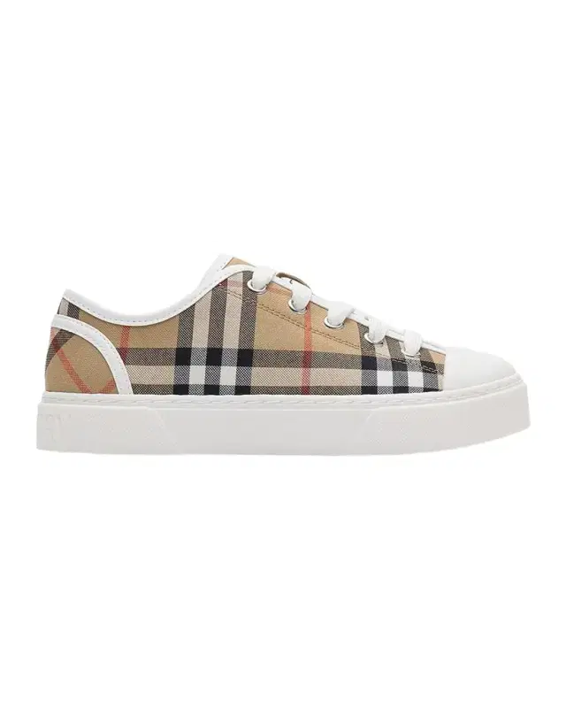 Kid 's Check Cotton Low-Top Sneakers, Toddler/Kids