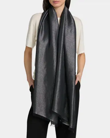 Carolyn Rowan Metallic Cotton and Viscose Shawl | Thumbnail 2 Carolyn Rowan Metallic Cotton and Viscose Shawl | Thumbnail 2