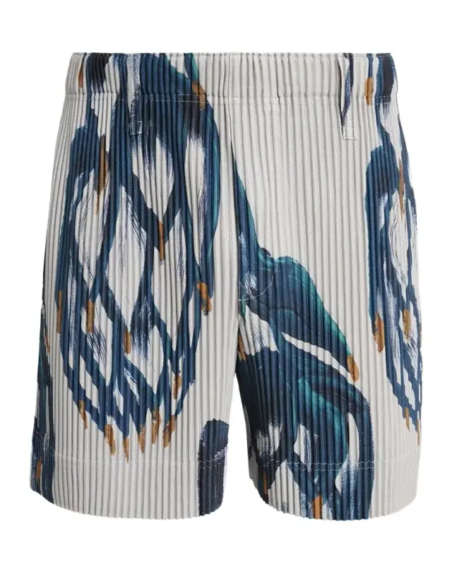 Homme Plisse Issey Miyake Men 's Pleated Pull-On Shorts