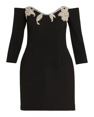 Rebecca Vallance Ellerie Floral Diamante Off-Shoulder Mini Dress | Thumbnail 1 Rebecca Vallance Ellerie Floral Diamante Off-Shoulder Mini Dress | Thumbnail 1