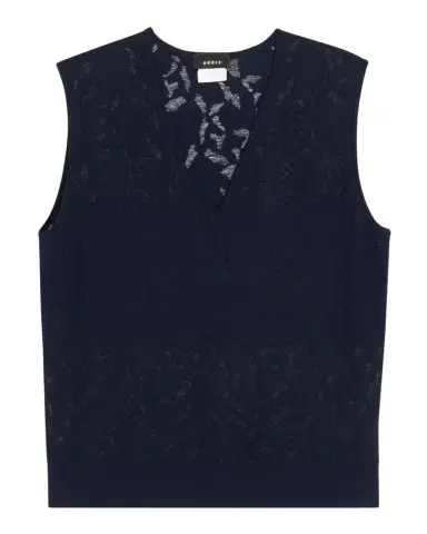 Akris Whitecaps Knit V-Neck Vest | Thumbnail 1