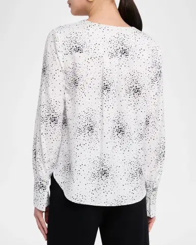 Emporio Armani Dotted Surplice Blouse | Thumbnail 3