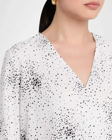 Emporio Armani Dotted Surplice Blouse | Thumbnail 5