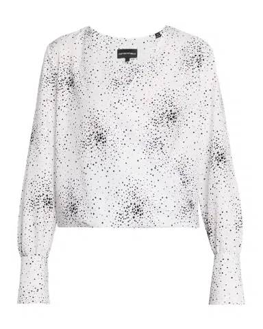 Emporio Armani Dotted Surplice Blouse | Thumbnail 1