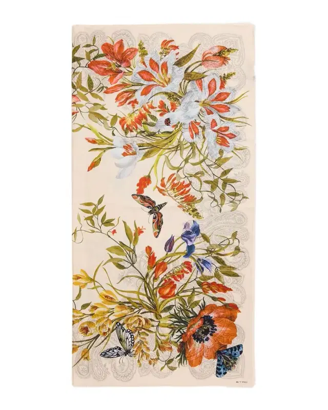 Etro Boheme Floral Silk Scarf