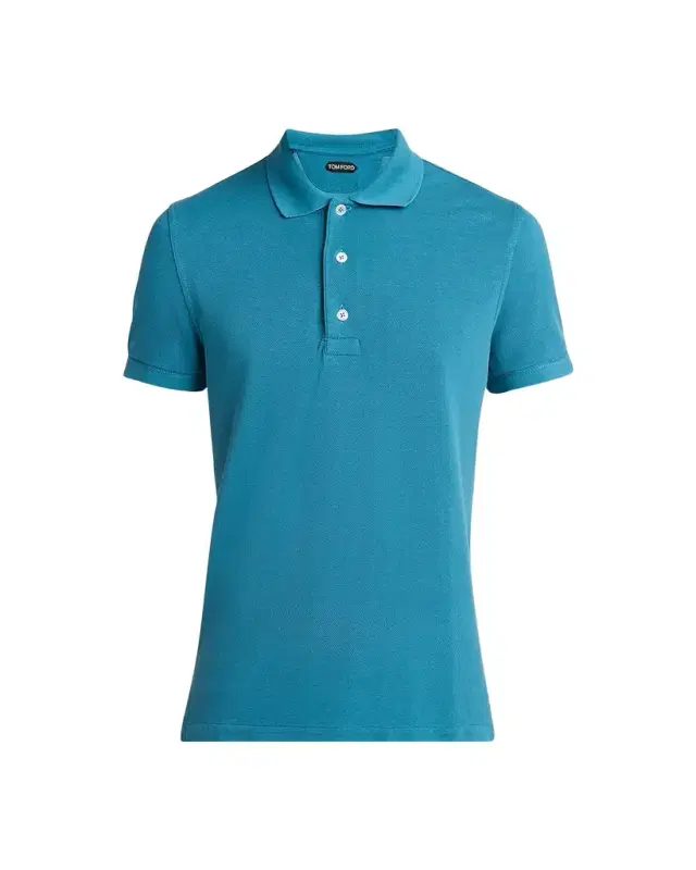 TOM FORD Men 's Lyocell Pique Polo Shirt
