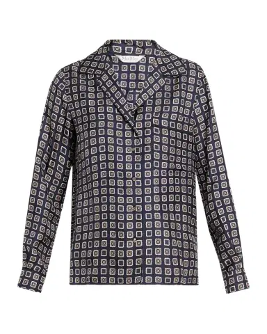Max Mara Disco Geometric-Print Silk Twill Shirt | Thumbnail 1