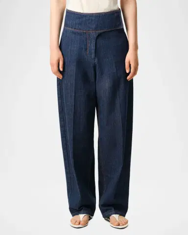 Ami Paris Wrapped Belted Barrel-Leg Jeans | Thumbnail 4 Ami Paris Wrapped Belted Barrel-Leg Jeans | Thumbnail 4