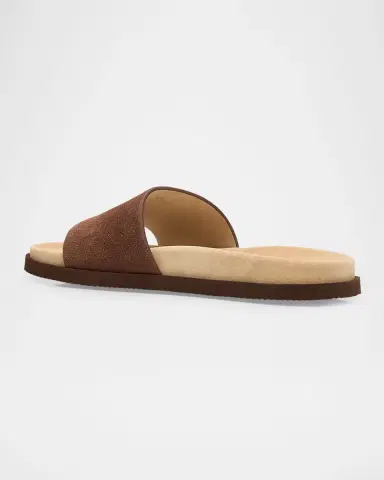 Brunello Cucinelli Men's Suede Slides | Thumbnail 4