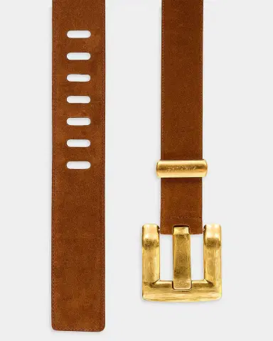 Balmain Anthem Wide Suede Leather Belt | Thumbnail 4 Balmain Anthem Wide Suede Leather Belt | Thumbnail 4