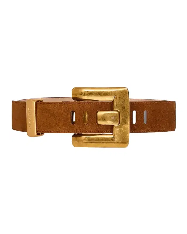 Anthem Wide Suede Leather Belt