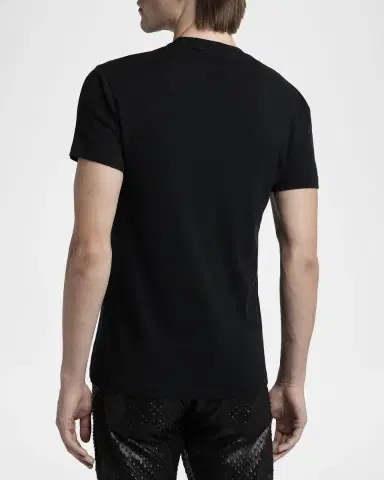 Tom Ford Men's Perforated Ribbed T-Shirt | Thumbnail 3 Tom Ford Men's Perforated Ribbed T-Shirt | Thumbnail 3