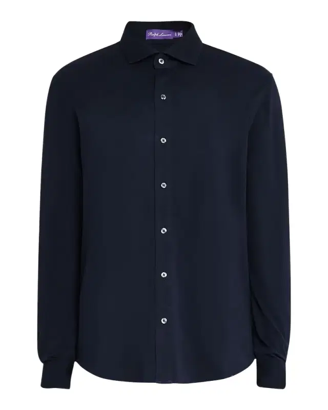Ralph Lauren Purple Label Washed Piqué Shirt