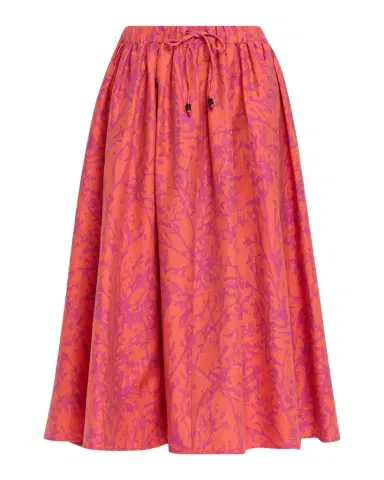 Max Mara Coral-Print Drawstring Midi Skirt | Thumbnail 1 Max Mara Coral-Print Drawstring Midi Skirt | Thumbnail 1