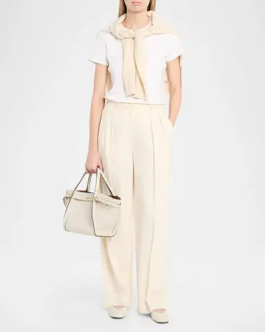 Tod's Small Timeless T Belted Leather Shopping Tote Bag | Thumbnail 5 Tod's Small Timeless T Belted Leather Shopping Tote Bag | Thumbnail 5