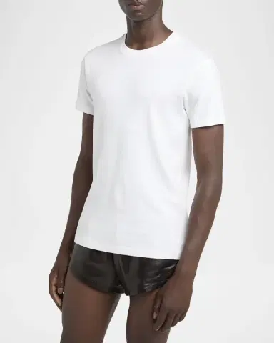 Tom Ford Men's Perforated Ribbed T-Shirt | Thumbnail 4 Tom Ford Men's Perforated Ribbed T-Shirt | Thumbnail 4