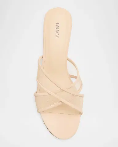 L'Agence Padua Leopard-Print Mesh Mule Sandals | Thumbnail 6 L'Agence Padua Leopard-Print Mesh Mule Sandals | Thumbnail 6