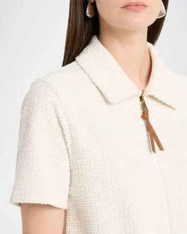 Moncler Bouclé Short-Sleeve Mini Dress | Thumbnail 5