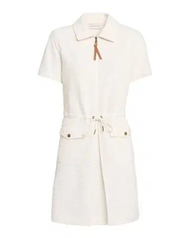 Moncler Bouclé Short-Sleeve Mini Dress | Thumbnail 1