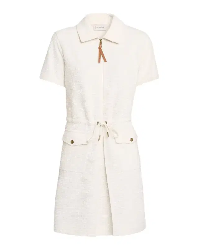 Bouclé Short-Sleeve Mini Dress