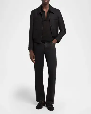 Tom Ford Men's Cotton Silk Mesh Polo | Thumbnail 2 Tom Ford Men's Cotton Silk Mesh Polo | Thumbnail 2