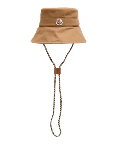 Moncler Cotton Gabardine Logo Bucket Hat | Thumbnail 1 Moncler Cotton Gabardine Logo Bucket Hat | Thumbnail 1