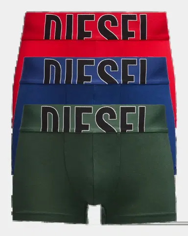 Diesel Men 's Damien Pop Logo 3-Pack Boxer Briefs | Thumbnail 2