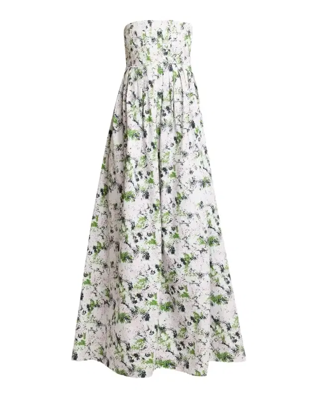 Virella Printed Strapless Maxi Dress