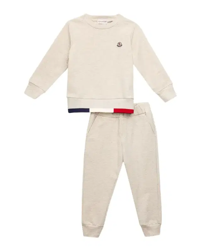 Moncler Boy 's Tricolor-Trim Tracksuit Set, Size 8-