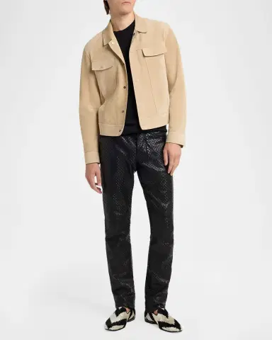 Tom Ford Men's Suede Snap-Front Western Jacket | Thumbnail 2