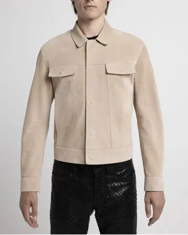 Tom Ford Men's Suede Snap-Front Western Jacket | Thumbnail 1