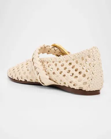 Zimmermann Alchemy Woven Leather Ballerina Flats | Thumbnail 2 Zimmermann Alchemy Woven Leather Ballerina Flats | Thumbnail 2